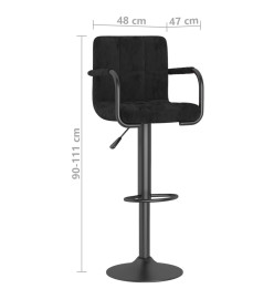 Tabouret de bar Noir Velours