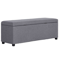 Banc avec compartiment de rangement 116 cm Gris clair Polyester