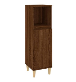 Armoire de bain chêne marron 30x30x100 cm bois d'ingénierie