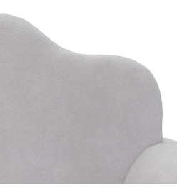 Canapé pour enfants à 2 places Gris clair Peluche douce