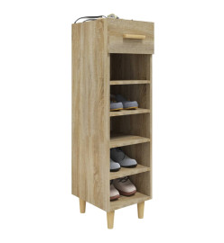 Armoire à chaussures Chêne Sonoma 30x35x105cm Bois d'ingénierie