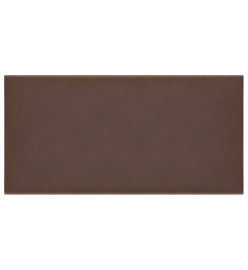 Panneaux muraux 12 pcs Marron 60x30 cm Similicuir 2,16 m²