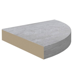 Étagère d'angle murale Gris béton 35x35x3,8 cm MDF