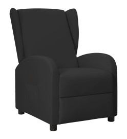 Fauteuil à oreilles noir similicuir