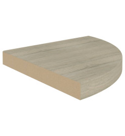 Étagères d'angle flottantes 2 pcs Chêne 35x35x3,8 cm MDF