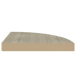 Étagères d'angle flottantes 2 pcs Chêne 35x35x3,8 cm MDF