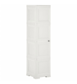 Armoire plastique 40x43x164 cm design de bois blanc angora