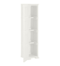 Armoire plastique 40x43x164 cm design de bois blanc angora