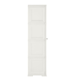 Armoire plastique 40x43x164 cm design de bois blanc angora