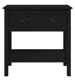 Table console Noir 75x35x75 cm Bois massif de pin