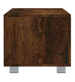 Meuble TV Chêne fumé 140x40,5x35 cm Bois d'ingénierie