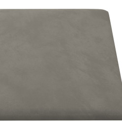 Panneaux muraux 12 pcs Gris clair 60x30 cm Velours 2,16 m²