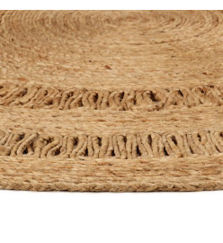 Tapis Jute tressé à la main 120 cm Rond