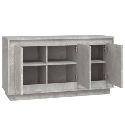 Buffet gris béton 102x35x55 cm bois d'ingénierie