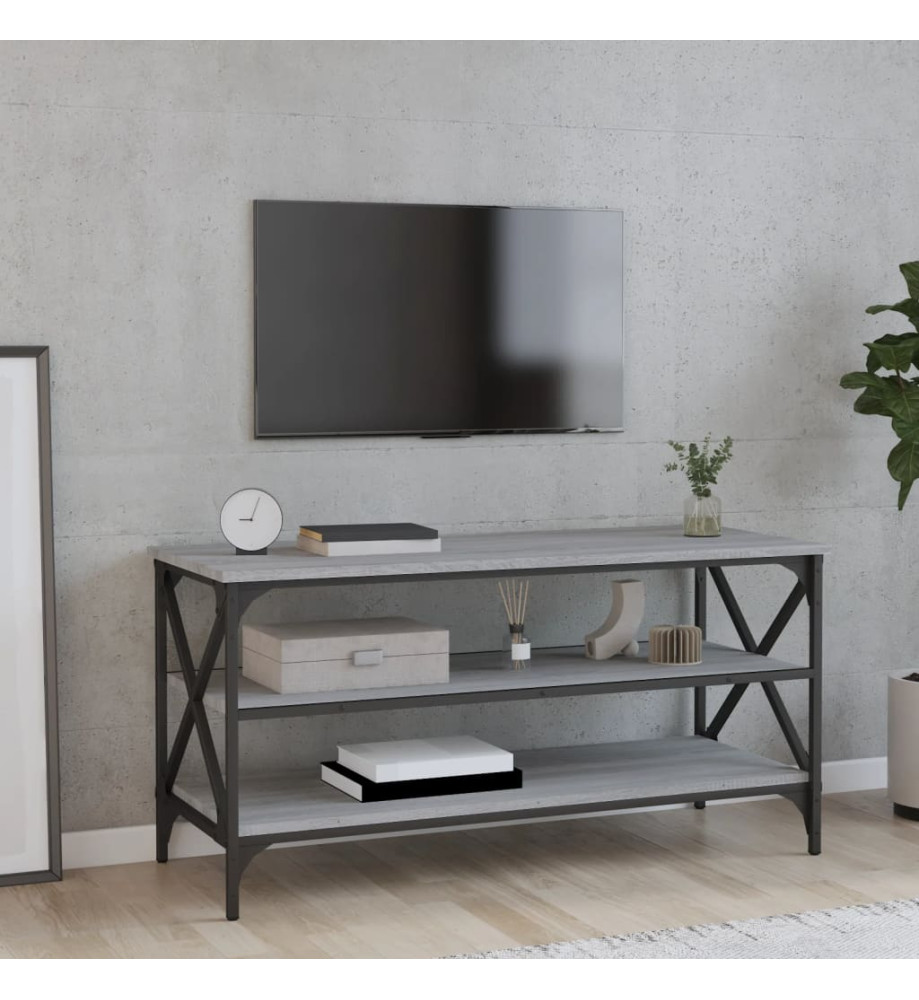 Meuble TV Sonoma gris 100x40x50 cm Bois d'ingénierie