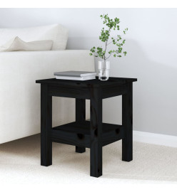 Table basse Noir 35x35x40 cm Bois massif de pin