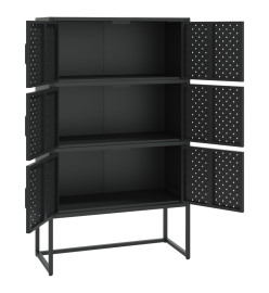 Buffet haut Noir 80x35x135 cm Acier