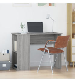 Bureau sonoma gris 100x55x75 cm bois d'ingénierie