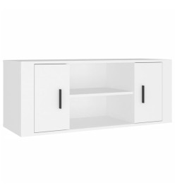 Meuble TV Blanc 100x35x40 cm Bois d'ingénierie