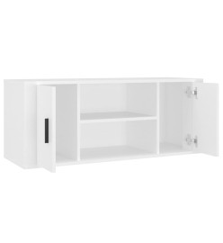 Meuble TV Blanc 100x35x40 cm Bois d'ingénierie