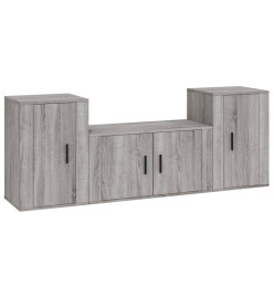 Ensemble de meubles TV 3 pcs Sonoma gris Bois d'ingénierie