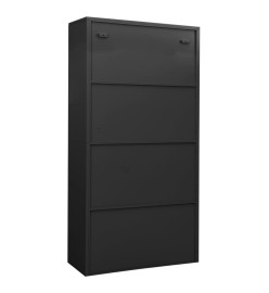 Armoire de bureau Anthracite 90x40x180 cm Acier