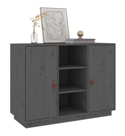 Buffet Gris 100x40x75 cm Bois massif de pin