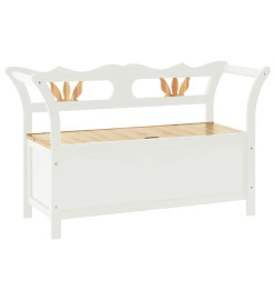 Banc Blanc 107x45x75,5 cm Bois de sapin solide