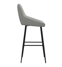 Tabouret de bar Gris clair Velours