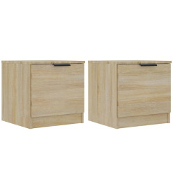 Tables de chevet 2 pcs Chêne sonoma 40x39x40 cm