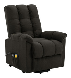 Fauteuil de massage Marron foncé Tissu