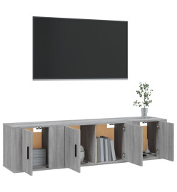 Ensemble de meubles TV 3 pcs Sonoma gris Bois d'ingénierie