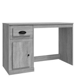 Bureau avec tiroir sonoma gris 115x50x75 cm bois d'ingénierie