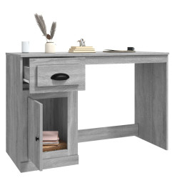 Bureau avec tiroir sonoma gris 115x50x75 cm bois d'ingénierie