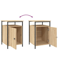 Tables de chevet 2pcs chêne sonoma 40x42x60cm bois d'ingénierie