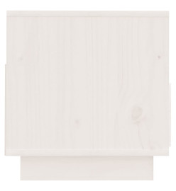 Meuble TV Blanc 60x35x37 cm Bois de pin massif