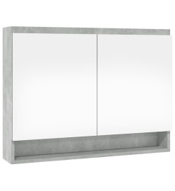 Armoire à miroir de salle de bain 80x15x60 cm MDF Gris béton