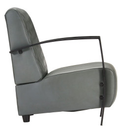 Fauteuil Gris Cuir véritable