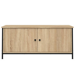 Meuble TV avec portes chêne sonoma 102x35x45 cm bois ingénierie