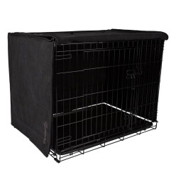 DISTRICT70 Couverture de cage pour chien Gris foncé XL