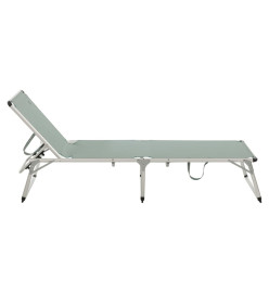 Travellife Chaise longue de camping Como vert doux