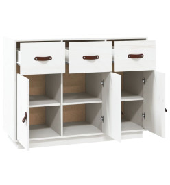 Buffet Blanc 100x40x75 cm Bois massif de pin