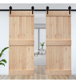 Porte 95x210 cm bois massif de pin