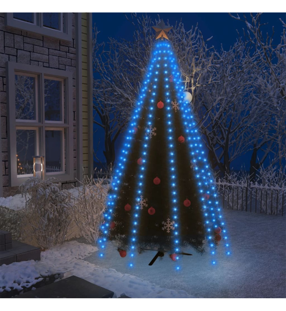 Guirlande lumineuse d'arbre de Noël 250 LED Bleu 250 cm