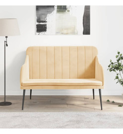 Banc Crème 110x76x80 cm Velours