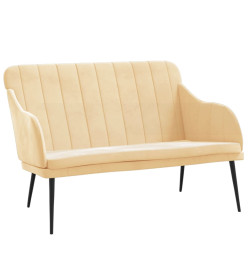 Banc Crème 110x76x80 cm Velours