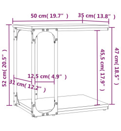 Table d'appoint Chêne sonoma 50x35x52 cm Bois d'ingénierie