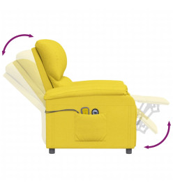 Fauteuil électrique de massage Jaune clair Tissu