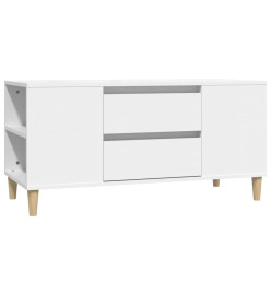 Meuble TV Blanc 102x44,5x50 cm Bois d'ingénierie