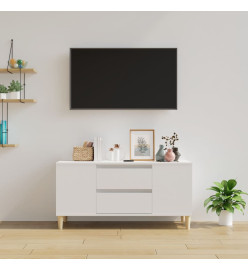 Meuble TV Blanc 102x44,5x50 cm Bois d'ingénierie